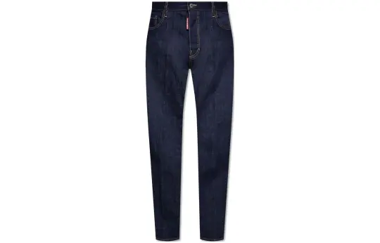 Dsquared2 Logo Patch Straight Leg Jeans