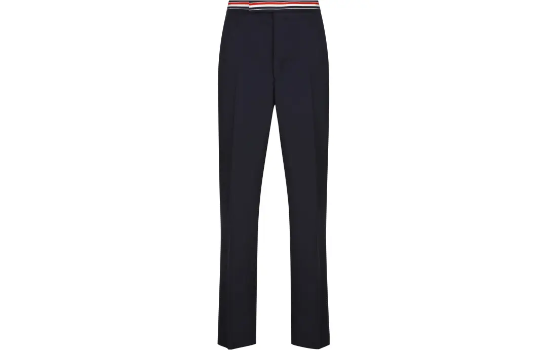 THOM BROWNE Striped Band Cropped Trousers