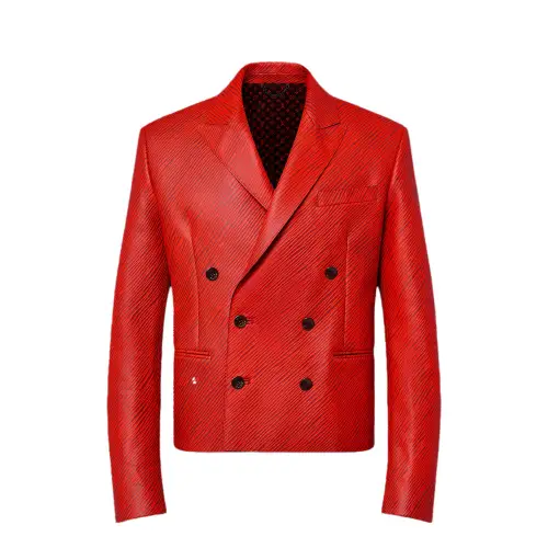 LOUIS VUITTON Lv X Park Seo-Bo Epi Double-Breasted Leather Jacket
