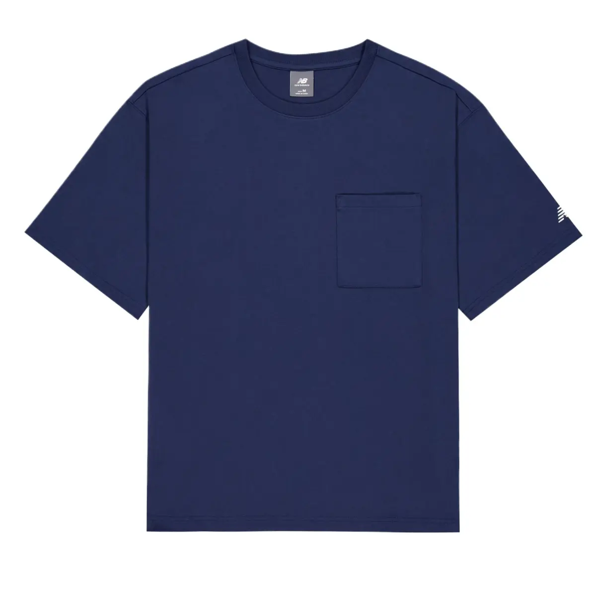 New Balance T-Shirts Men's Blue Crew Neck Moderate