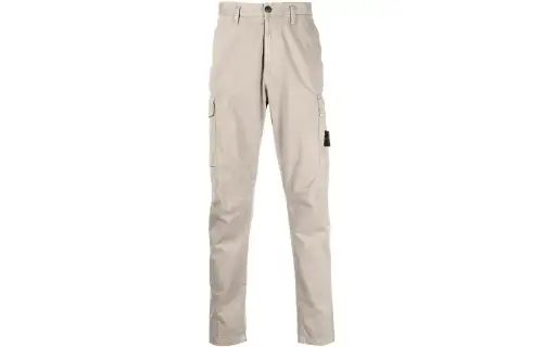 STONE ISLAND Casual Pants Men's Light Coffee Moderate Straight Fit Pants
