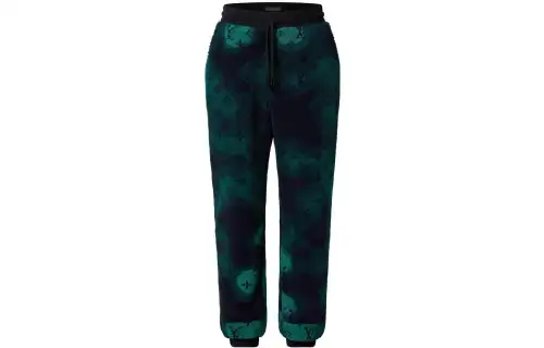 LOUIS VUITTON Monogram Camo Fleece Jogpants