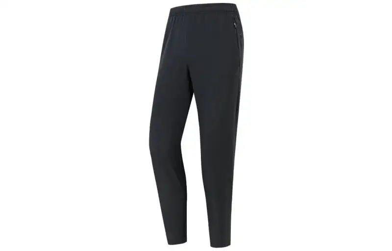 ANTA Casual Pants Men's Black Moderate Slim Fit Pants