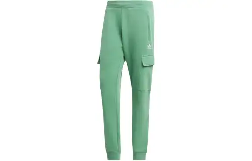 Adidas Originals Trefoil Essentials Cargo Pants Knitted Sweatpants Men's Green