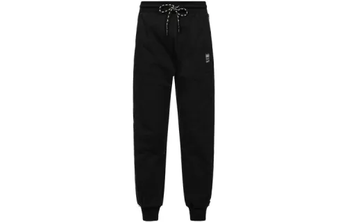 EVISU Casual Pants Men's Black Moderate Sweatpants