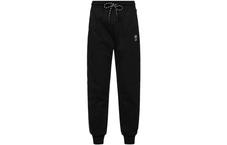 EVISU Casual Pants Men's Black Moderate Sweatpants