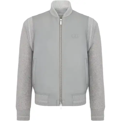 DIOR SS25 Baseball Jacket Men's Gray