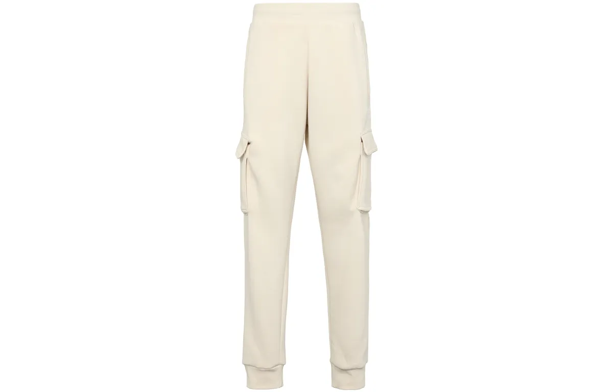 Adidas Originals Casual Pants Men's White Moderate Straight Fit Pants