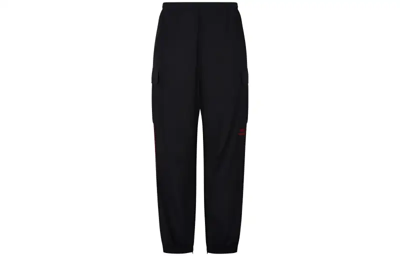 Balenciaga Casual Pants Men's Black Moderate Straight Fit Pants