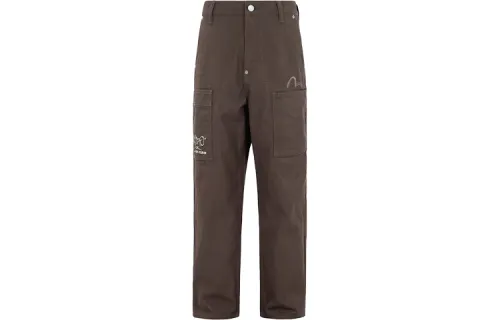 EVISU Casual Pants Men's Dark Coffee
