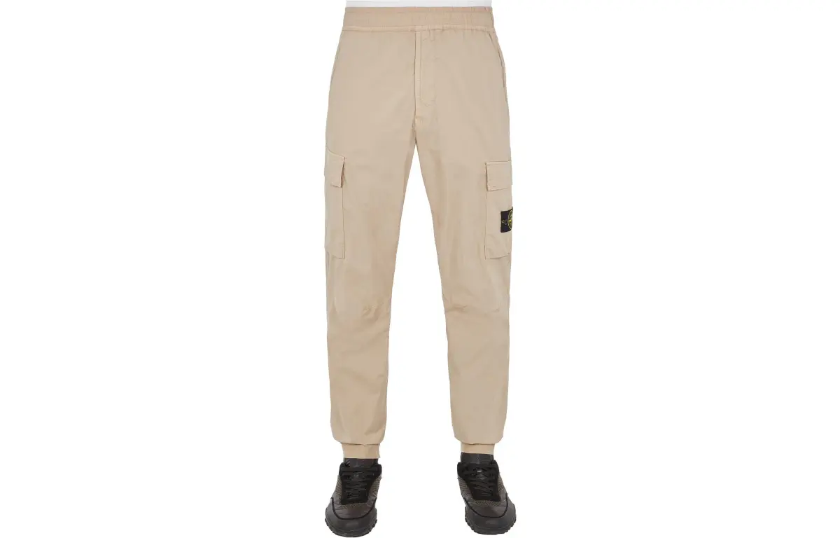 STONE ISLAND 31303 Stretch Cotton Tela 'Paracadute' Garment Dyed Cargo Pants