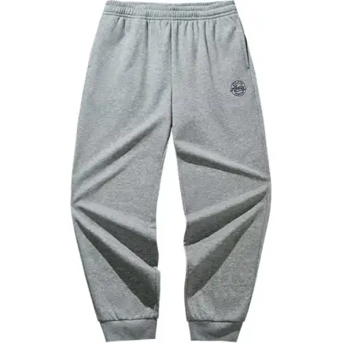 Anta Life Collection Comfortable Casual Minimalist Style Lace Up Loose Fit Elastic Cuff Fleece Lined Knitted Sweatpants