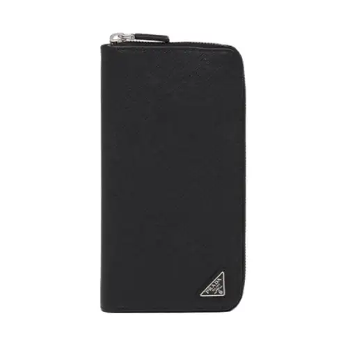 PRADA Saffiano Leather Wallet Men's Black