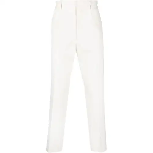 PRADA Casual Pants Men's White Moderate Straight Fit Pants