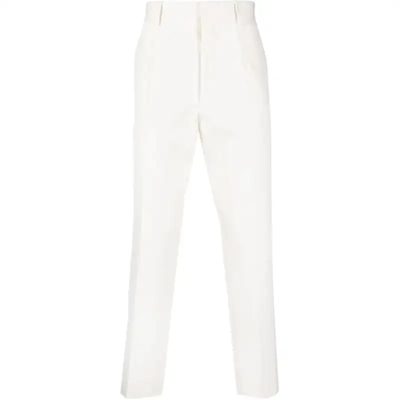PRADA Casual Pants Men's White Moderate Straight Fit Pants