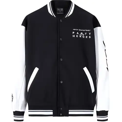 Anta Basketball Collection Baseball Jacket Men's Basic Black/Pure White