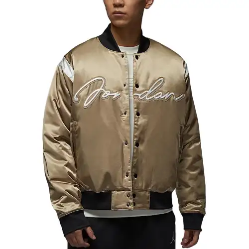 Jordan MVP FW24 Baseball Jacket Men's Desert Camouflage/Sail White