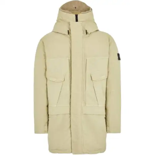 STONE ISLAND Parka Coat Men's Beige