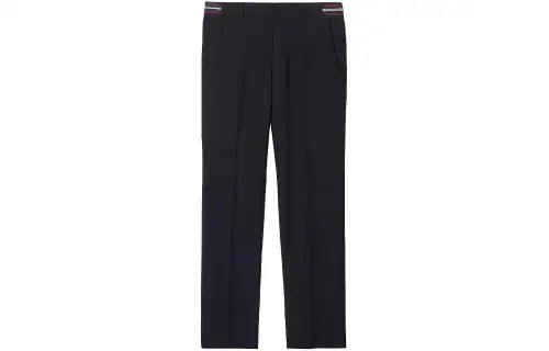 Burberry Casual Pants Men's Black Moderate Straight Fit Pants
