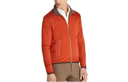 HERMES Jackets Men's Orange Stand Collar Moderate Other