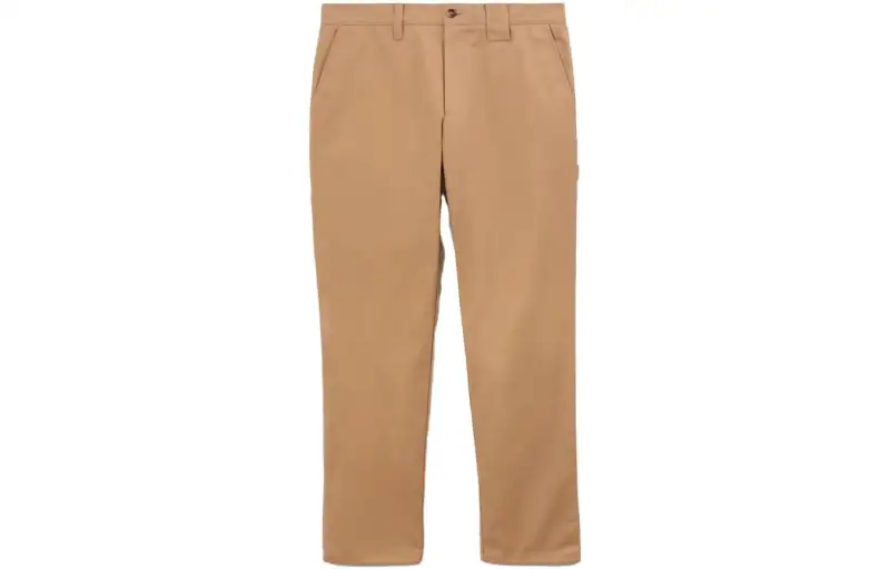 【Previous Season】logo-tag cotton straight-leg trousers