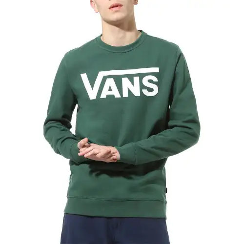 Vans Sweatshirts Men's Green Crew Neck Moderate