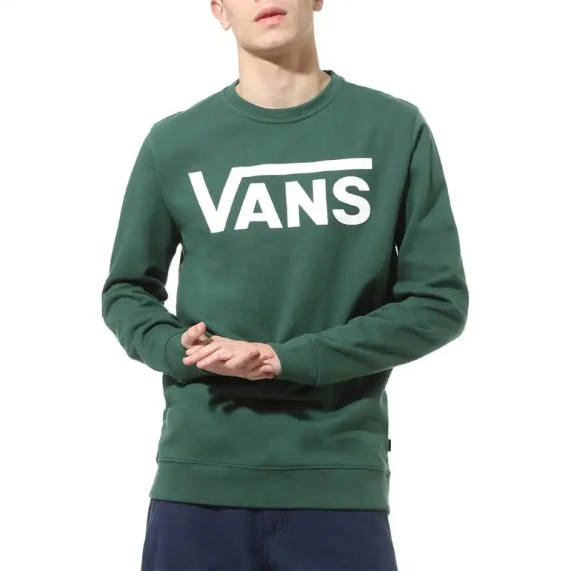 Vans Sweatshirts Men's Green Crew Neck Moderate