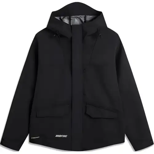 Li Ning, basketball sports solid black trench coat for leisure