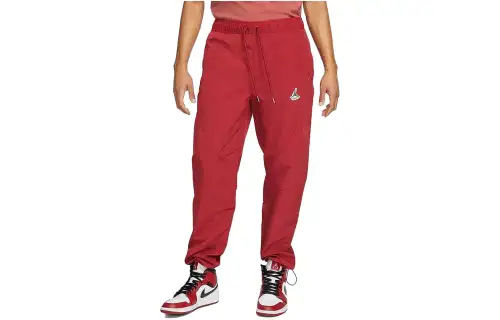 Jordan Casual Pants Men's Red Moderate Straight Fit Pants