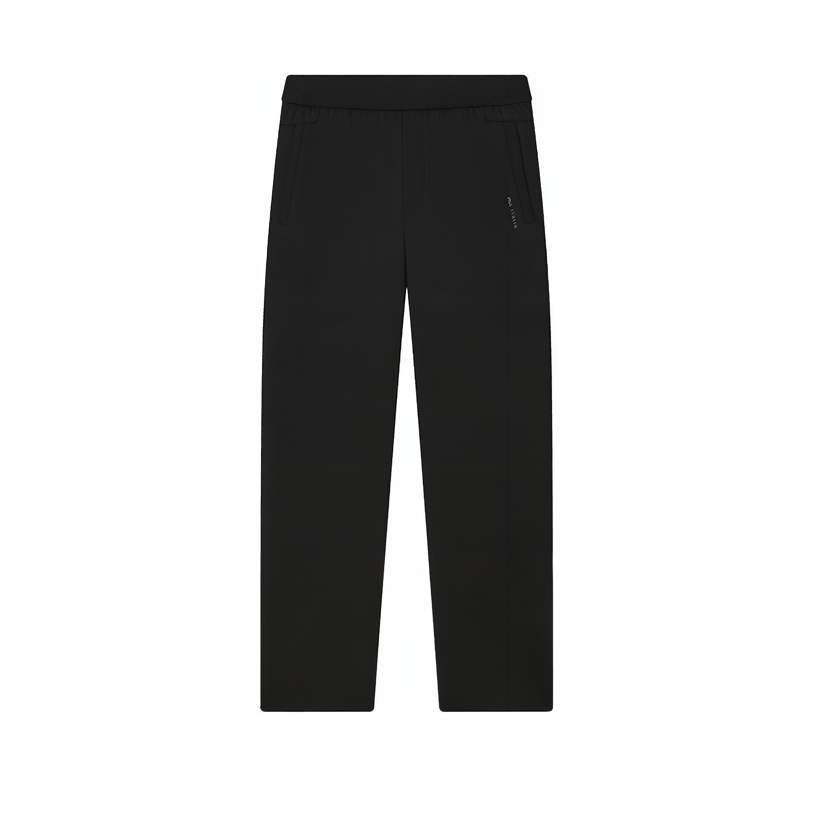 FILA Knitted Sweatpants Men's Jet Black Moderate Straight Fit Pants