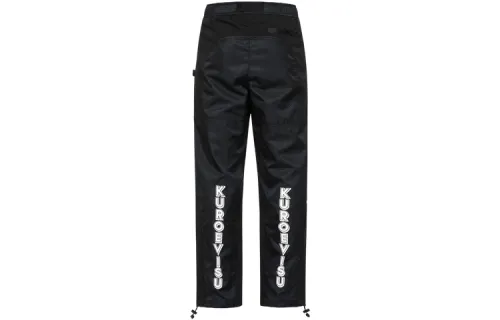 EVISU Casual Pants Men's Black Moderate Cuffed Pants