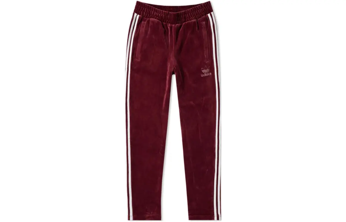Adidas Originals Casual Pants Men's Red Moderate Straight Fit Pants