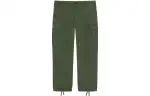KENZO Casual Pants Men's Army Green Moderate Straight Fit Pants