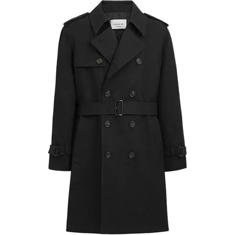 COACH SS24 Trench Coat Men's Black
