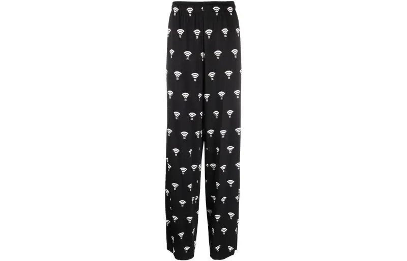 Vetements Casual Pants Men's Black Thin Straight Fit Pants