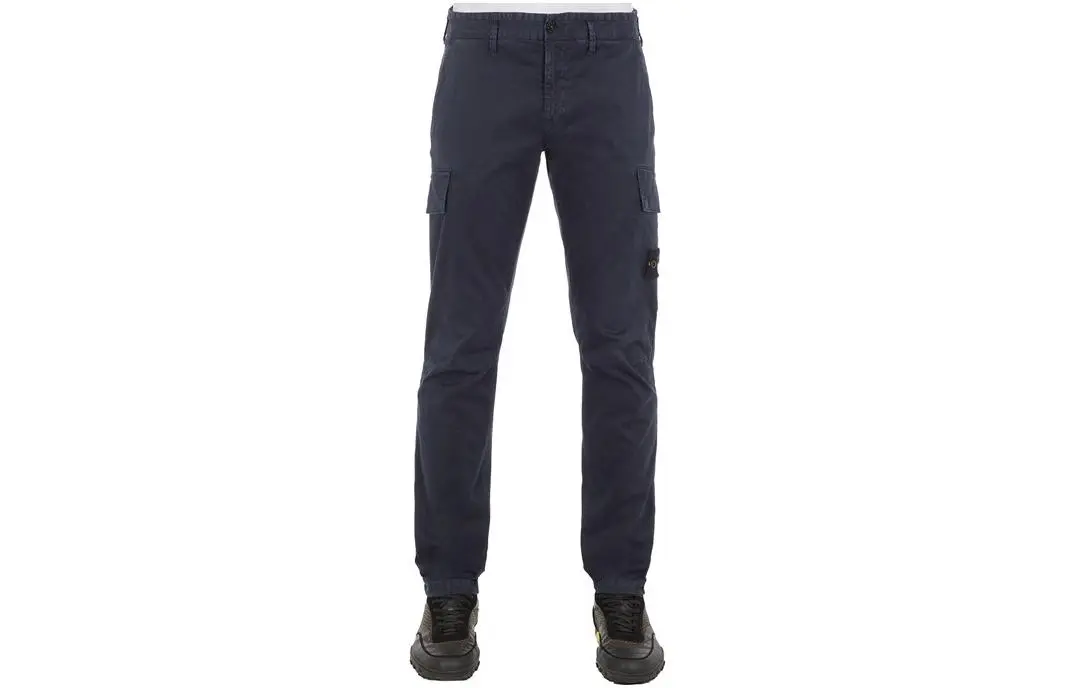 STONE ISLAND Casual Pants Men's Dark Blue Moderate Straight Fit Pants