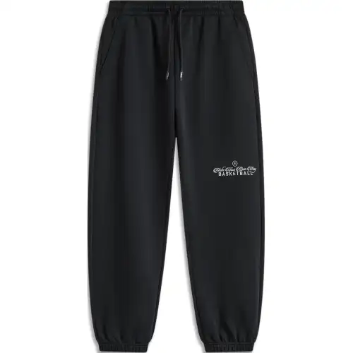 LiNing Wade Series Loose Letter Knitted Sweatpants Men Black