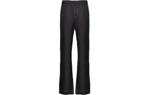 Prada drawstring-waist silk trousers