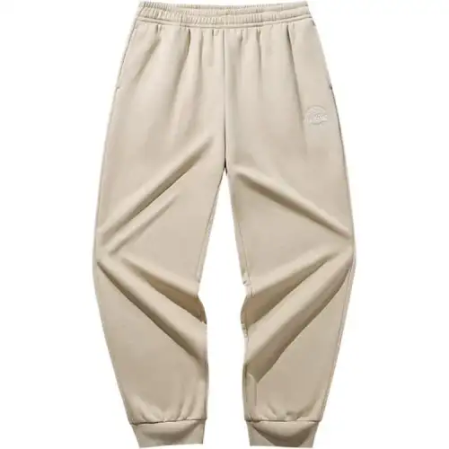 Anta Life Collection Comfortable Casual Minimalist Style Lace Up Loose Fit Elastic Cuff Fleece Lined Knitted Sweatpants