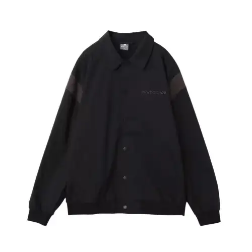 New Balance Logo Embroidered Button Up Jacket