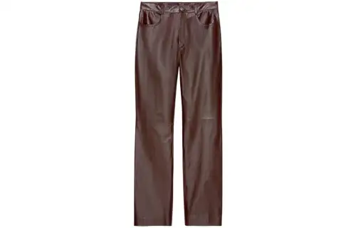 GUCCI Casual Pants Men's Brown Moderate Straight Fit Pants