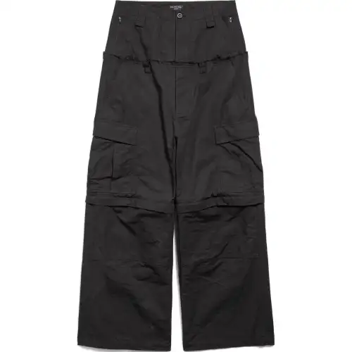Balenciaga Cut Up Cargo Pants In Black Cargo Pants Unisex Black