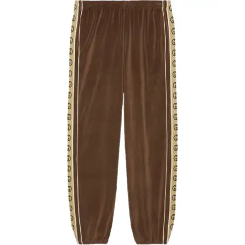 GUCCI Knitted Sweatpants Men's Brown