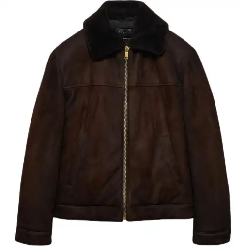 PRADA Triangle logo Leather Bomber Jacket