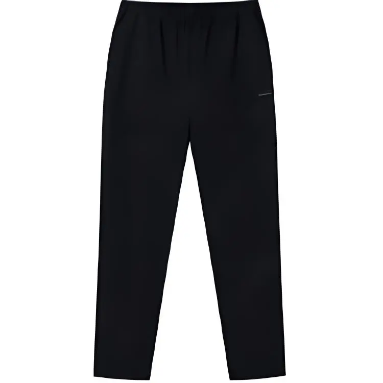 361° Solid Color Fleece Lined Straight Fit Knitted Sweatpants Men's Super Black