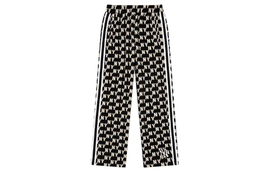 MLB Casual Pants Unisex Black Moderate Wide Leg Pants
