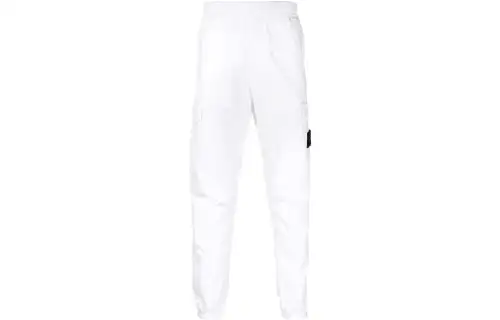 STONE ISLAND Casual Pants Men's White Moderate Cargo Pants