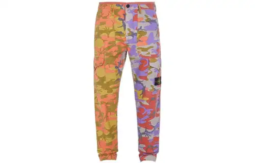 STONE ISLAND Casual Pants Men's Multicolor Moderate Straight Fit Pants