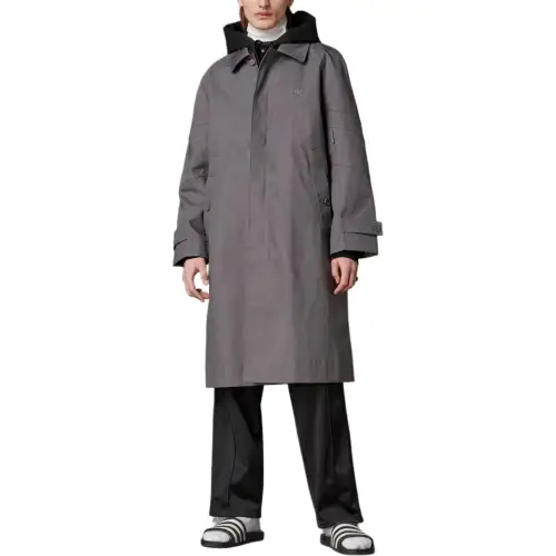 Adidas Originals Blue Version Collection TRENCH COAT Jackets & Coats Men's Dark Gray