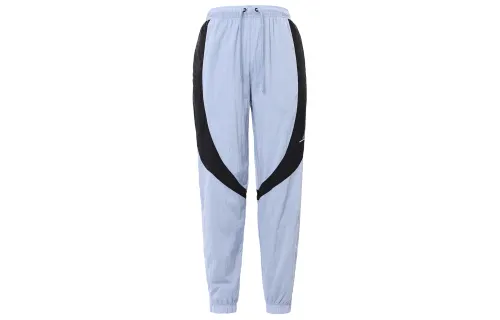 Jordan Sports Jam retro sports color block striped print lace-up loose knitted sweatpants men's blue
